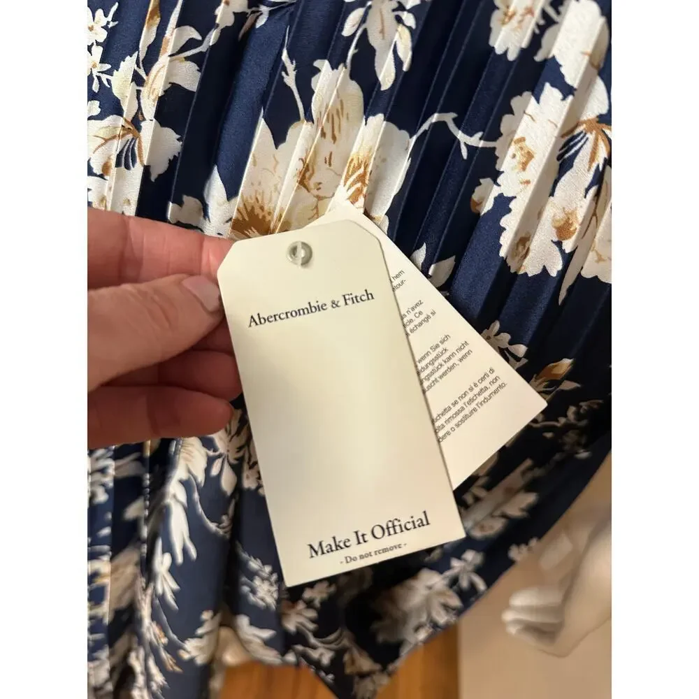 NWT Abercrombie The A&F Giselle‎ Babydoll Maxi Dress Small
